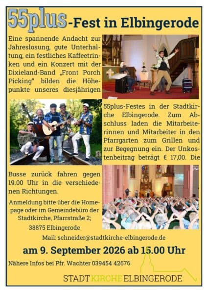 Plakat 55plus-Fest Elbingerode mit Programm und Fotos