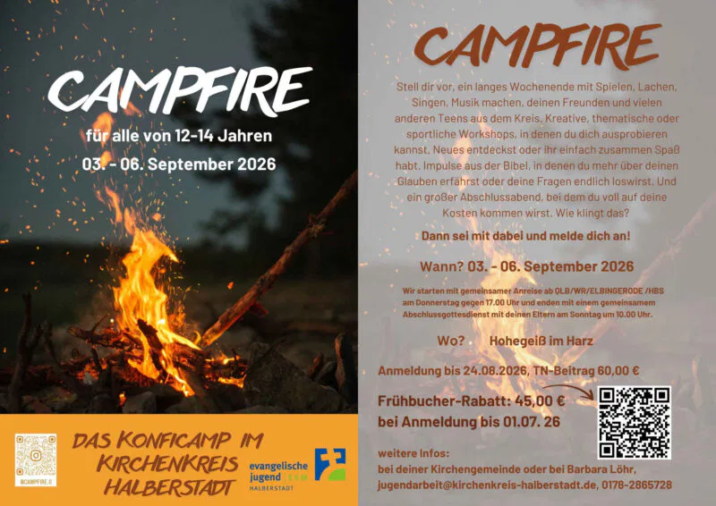 Lagerfeuer und Campfire-Eventposter für Jugendliche