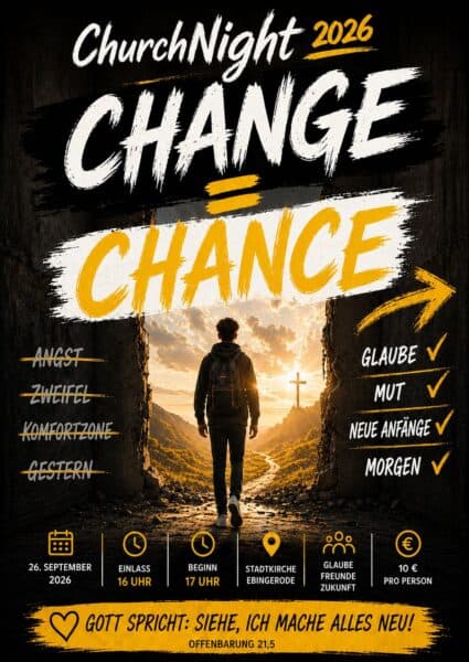 Poster ChurchNight 2026 mit christlichem Motiv