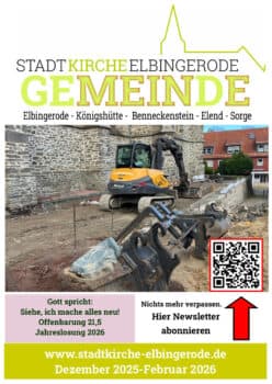 Stadtkirche Elbingerode Bauarbeiten, Dezember 2025-2026.