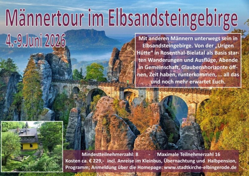 Männertour Elbsandsteingebirge, 4.-9. Juni 2026
