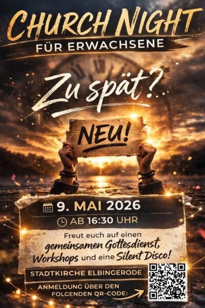 Flyer Church Night für Erwachsene am 9. Mai 2026.